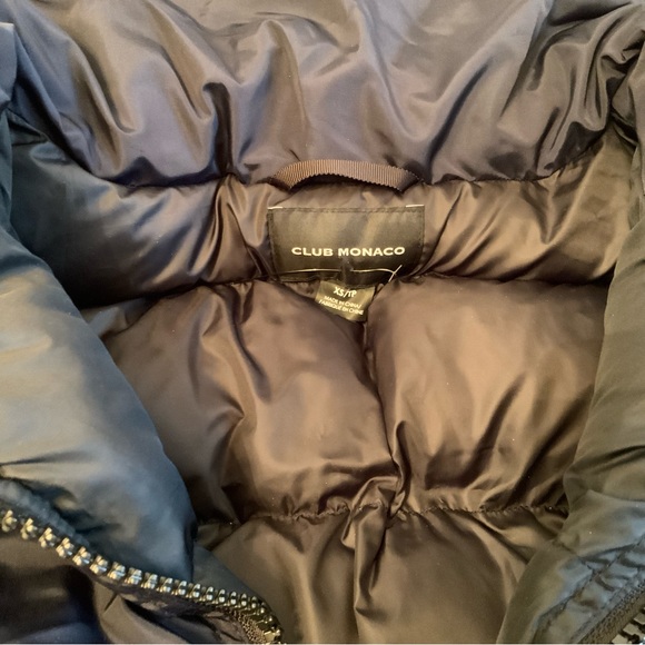 Club Monaco Trapeze Oversized Puffer Coat Navy Blue Size XS - Picture 10 of 11